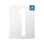 Nanofilm for Italy (Moto) license plates - Symbol "1"