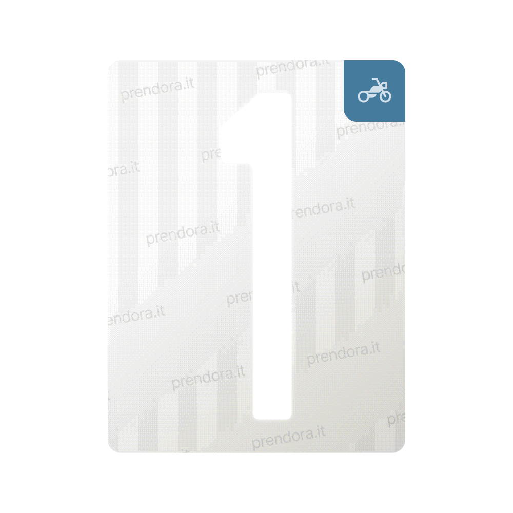 Nanofilm for Italy (Moto) license plates - Symbol "1"