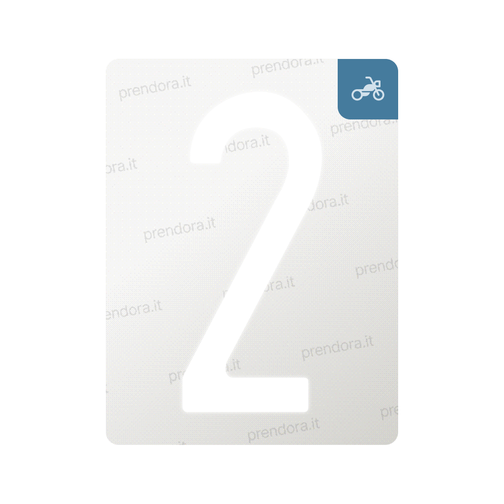 Nanofilm for Italy (Moto) license plates - Symbol "2"