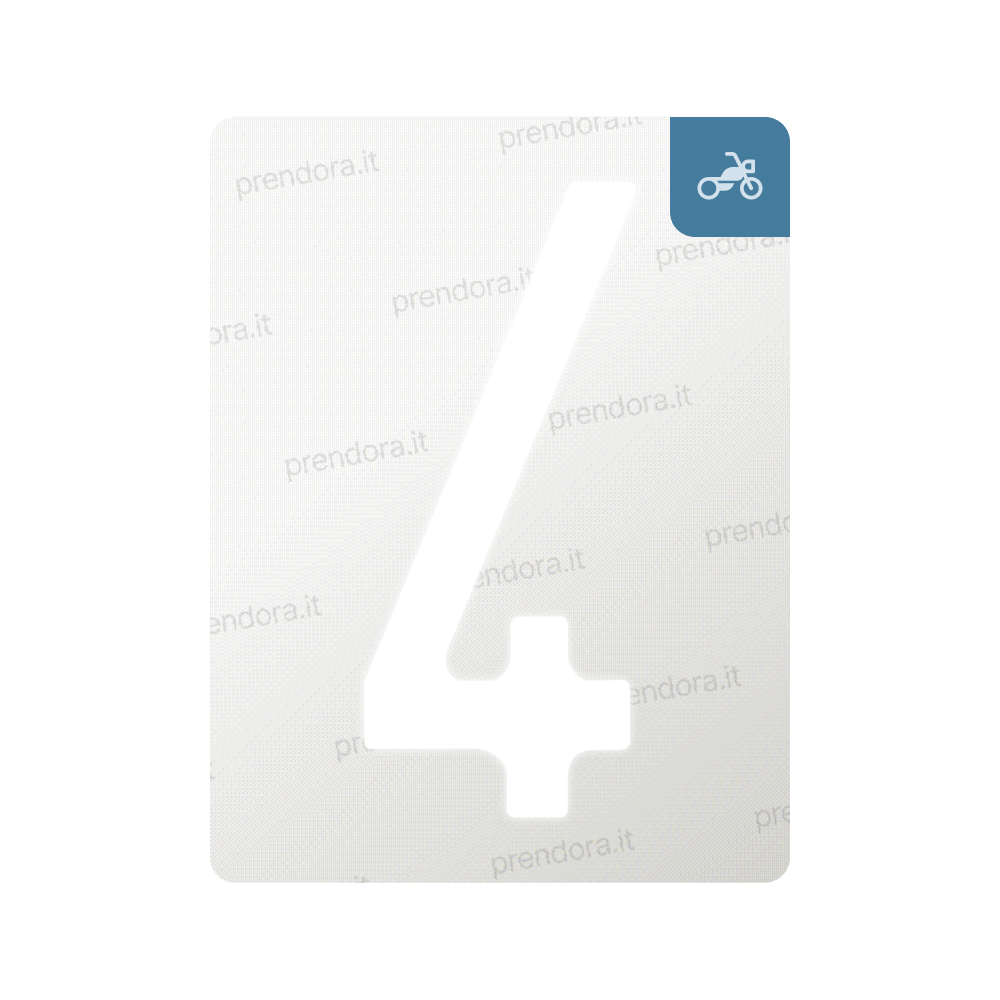 Nanofilm for Italy (Moto) license plates - Symbol "4"