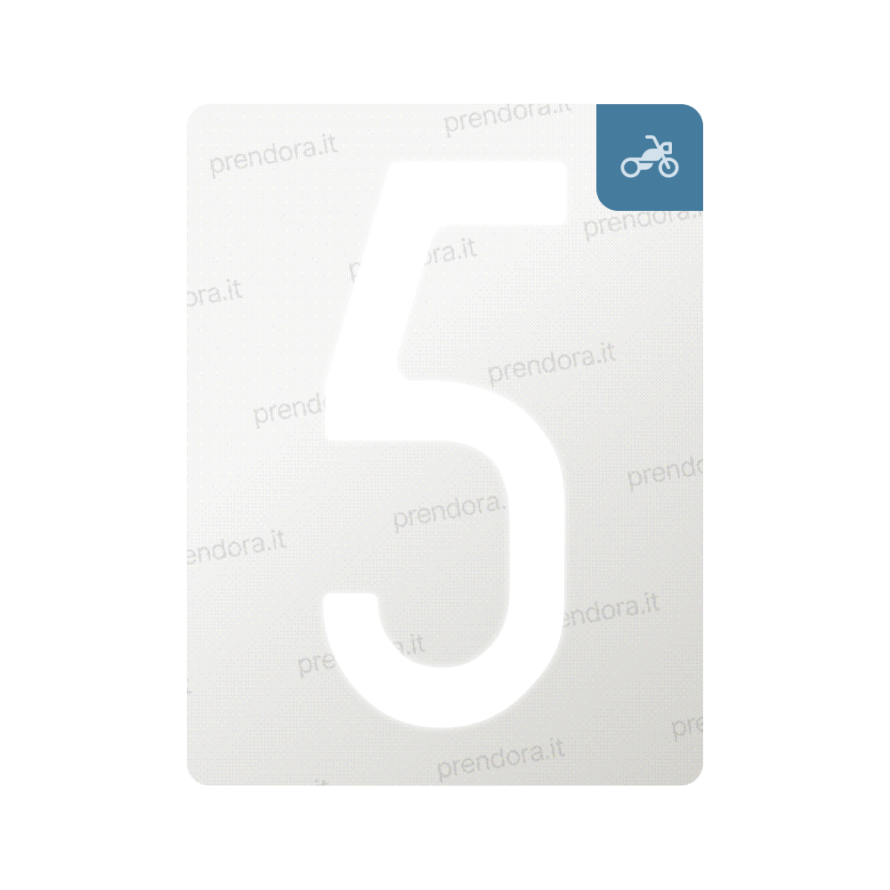 Nanofilm for Italy (Moto) license plates - Symbol "5"