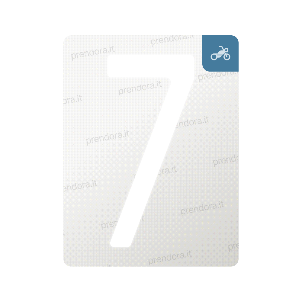 Nanofilm for Italy (Moto) license plates - Symbol "7"