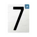 Nanofilm for Italy (Moto) license plates - Symbol "7"
