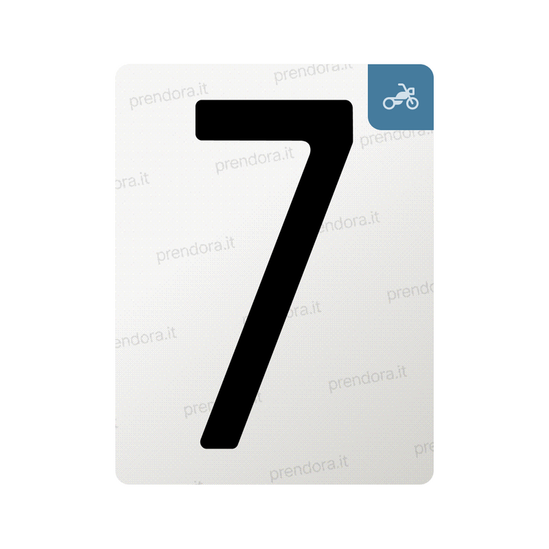 Nanofilm for Italy (Moto) license plates - Symbol "7"