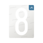 Nanofilm for Italy (Moto) license plates - Symbol "8"