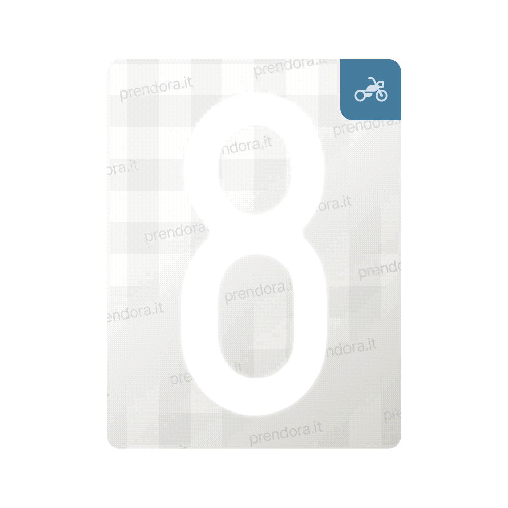 Nanofilm for Italy (Moto) license plates - Symbol "8"
