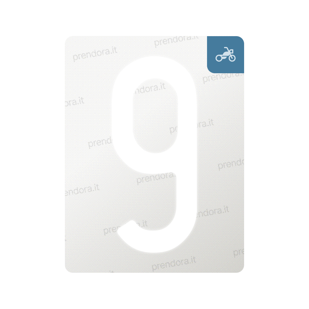 Nanofilm for Italy (Moto) license plates - Symbol "9"