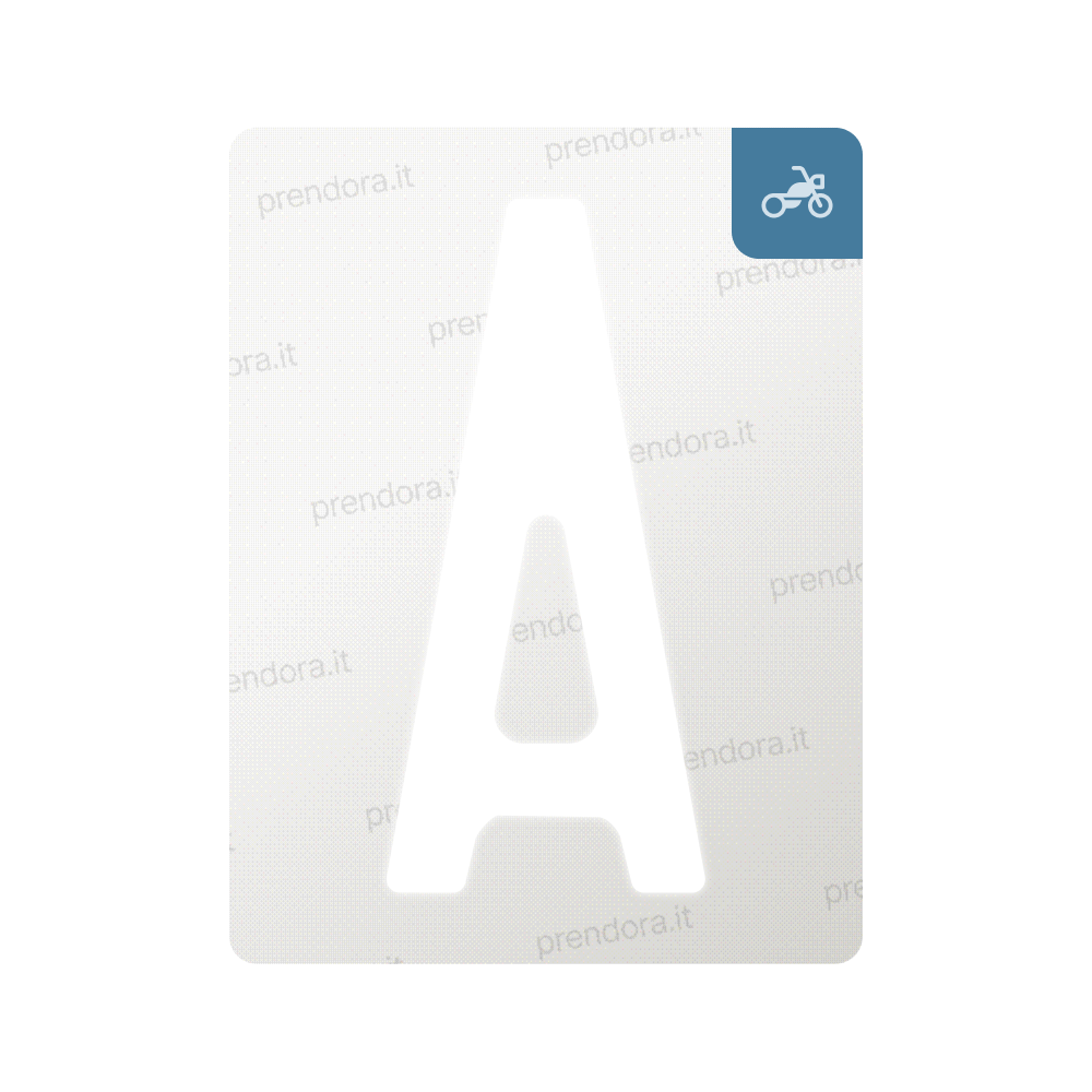 Nanofilm for Italy (Moto) license plates - Symbol "A"