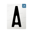Nanofilm for Italy (Moto) license plates - Symbol "A"
