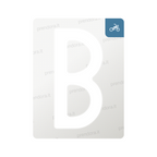 Nanofilm for Italy (Moto) license plates - Symbol "B"