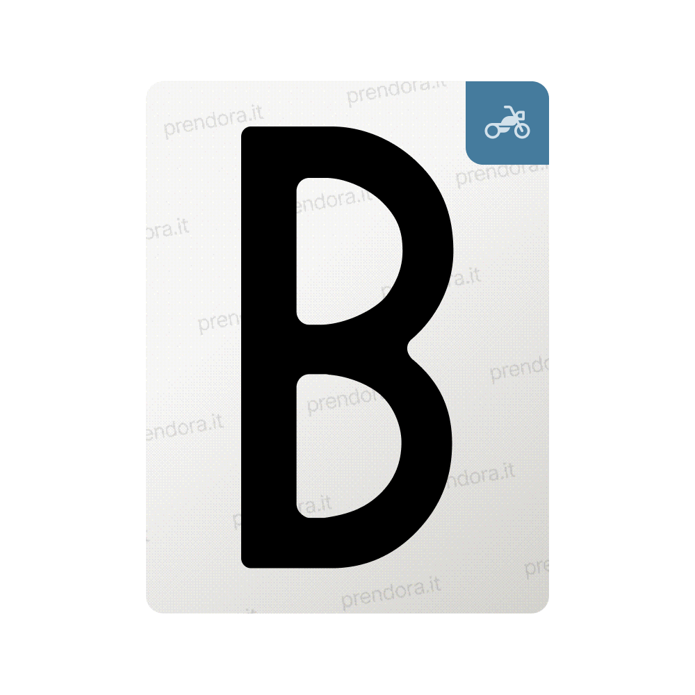 Nanofilm for Italy (Moto) license plates - Symbol "B"