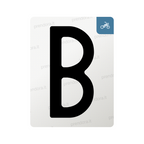 Nanofilm for Italy (Moto) license plates - Symbol "B"