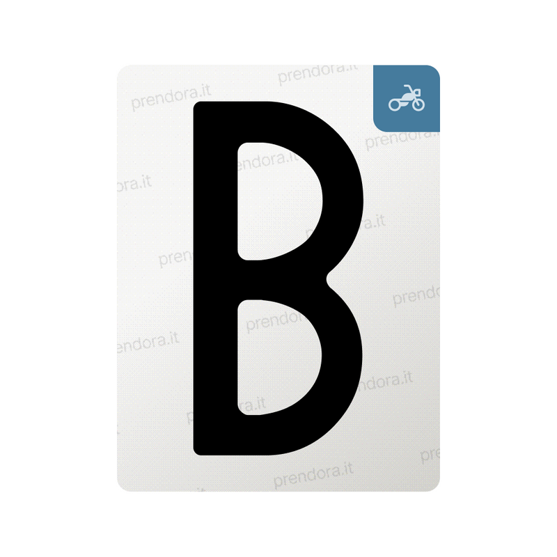 Nanofilm for Italy (Moto) license plates - Symbol "B"