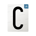 Nanofilm for Italy (Moto) license plates - Symbol "C"
