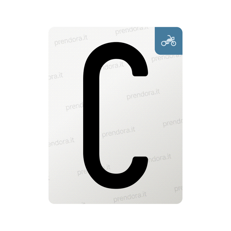Nanofilm for Italy (Moto) license plates - Symbol "C"