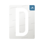 Nanofilm for Italy (Moto) license plates - Symbol "D"