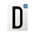 Nanofilm for Italy (Moto) license plates - Symbol "D"