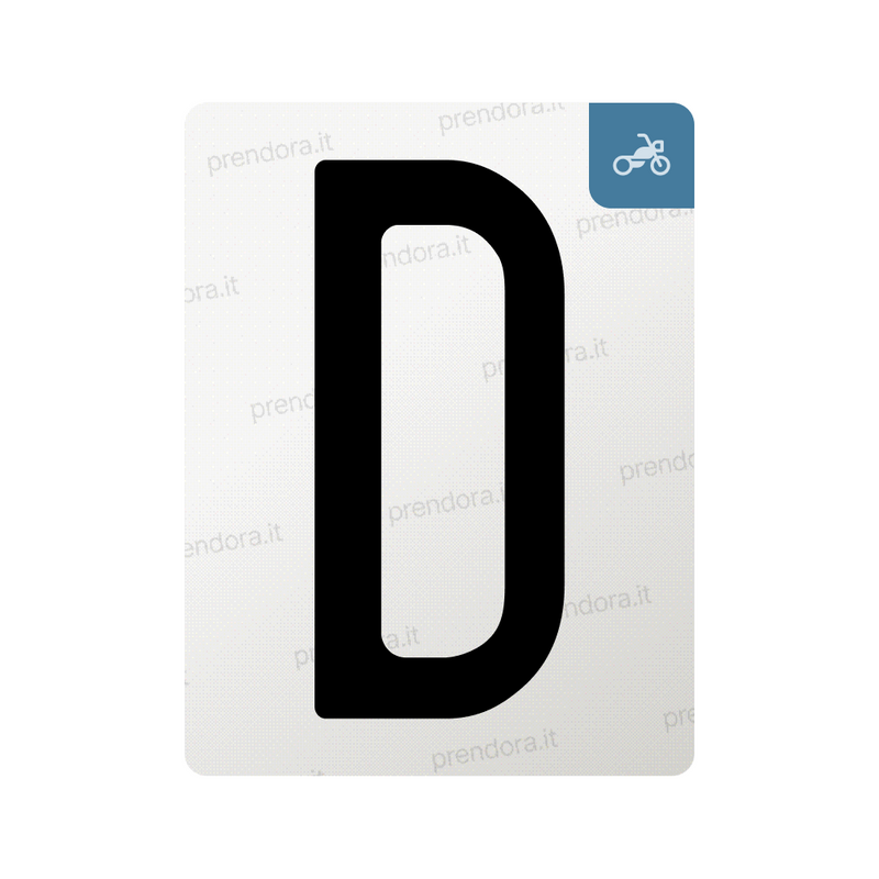 Nanofilm for Italy (Moto) license plates - Symbol "D"
