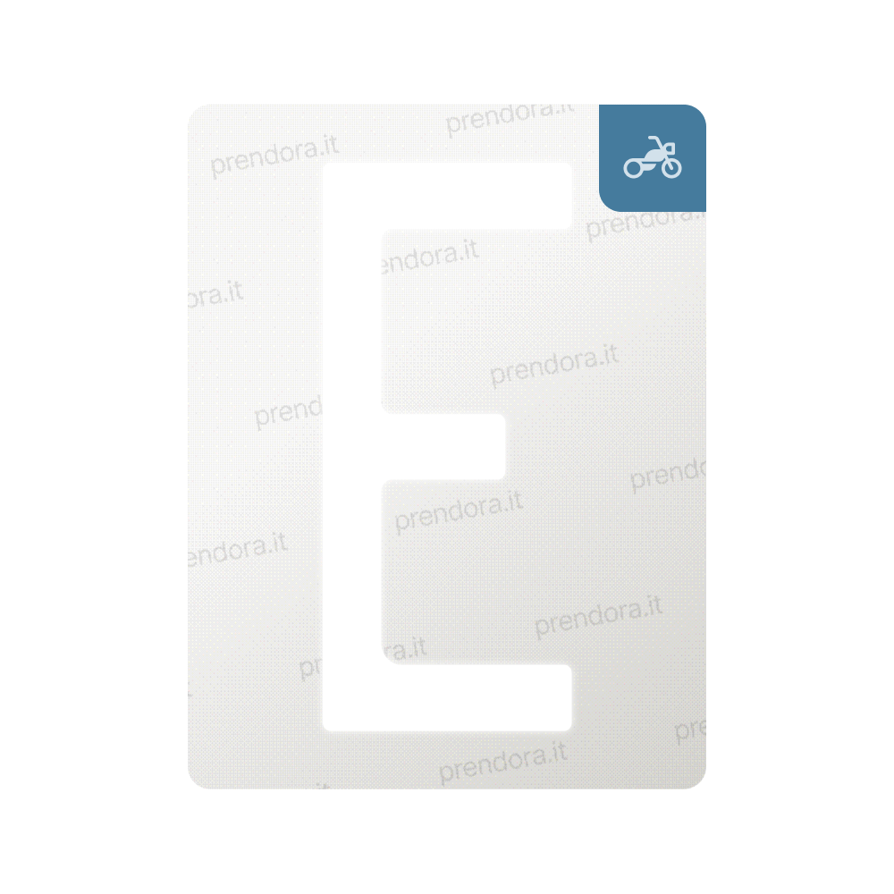 Nanofilm for Italy (Moto) license plates - Symbol "E"