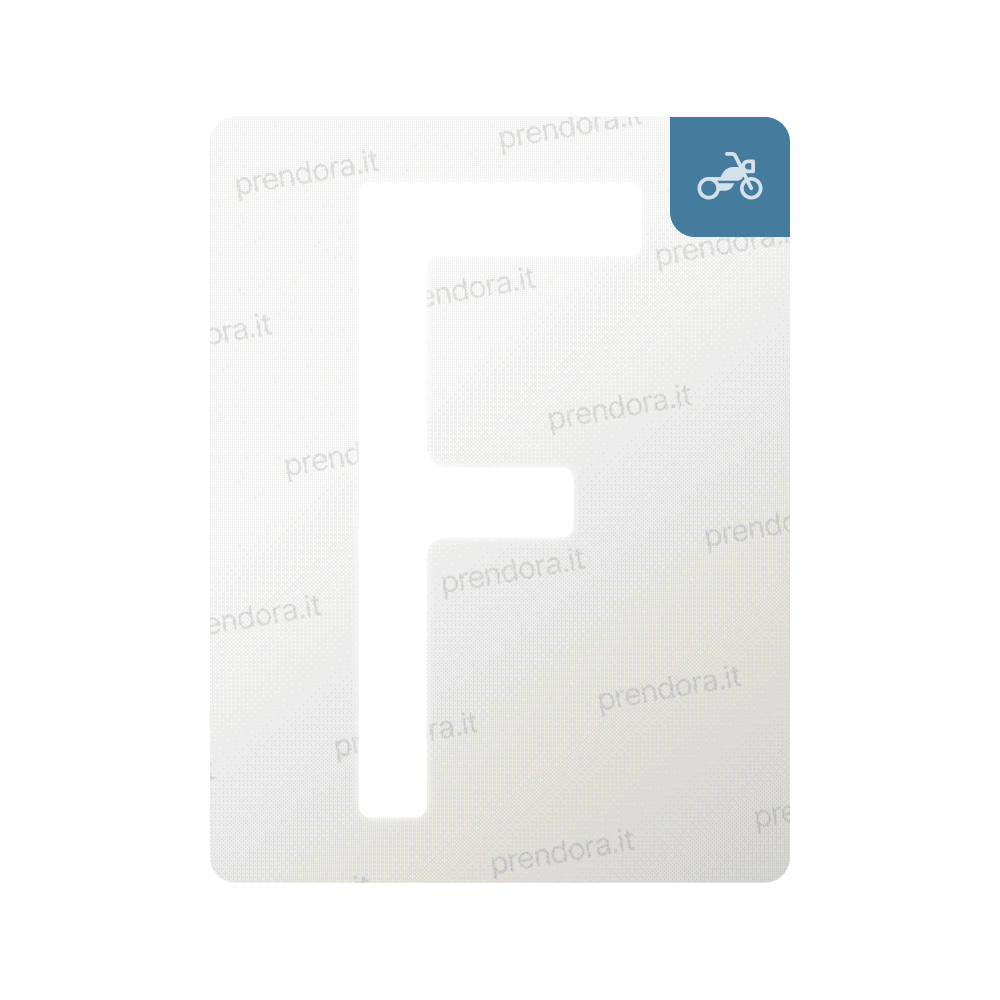 Nanofilm for Italy (Moto) license plates - Symbol "F"