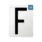 Nanofilm for Italy (Moto) license plates - Symbol "F"