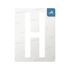 Nanofilm for Italy (Moto) license plates - Symbol "H"