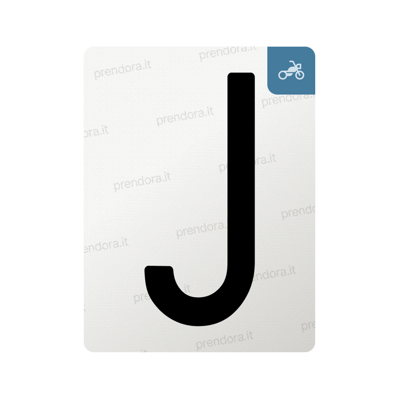 Nanofilm for Italy (Moto) license plates - Symbol "J"