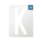 Nanofilm for Italy (Moto) license plates - Symbol "K"