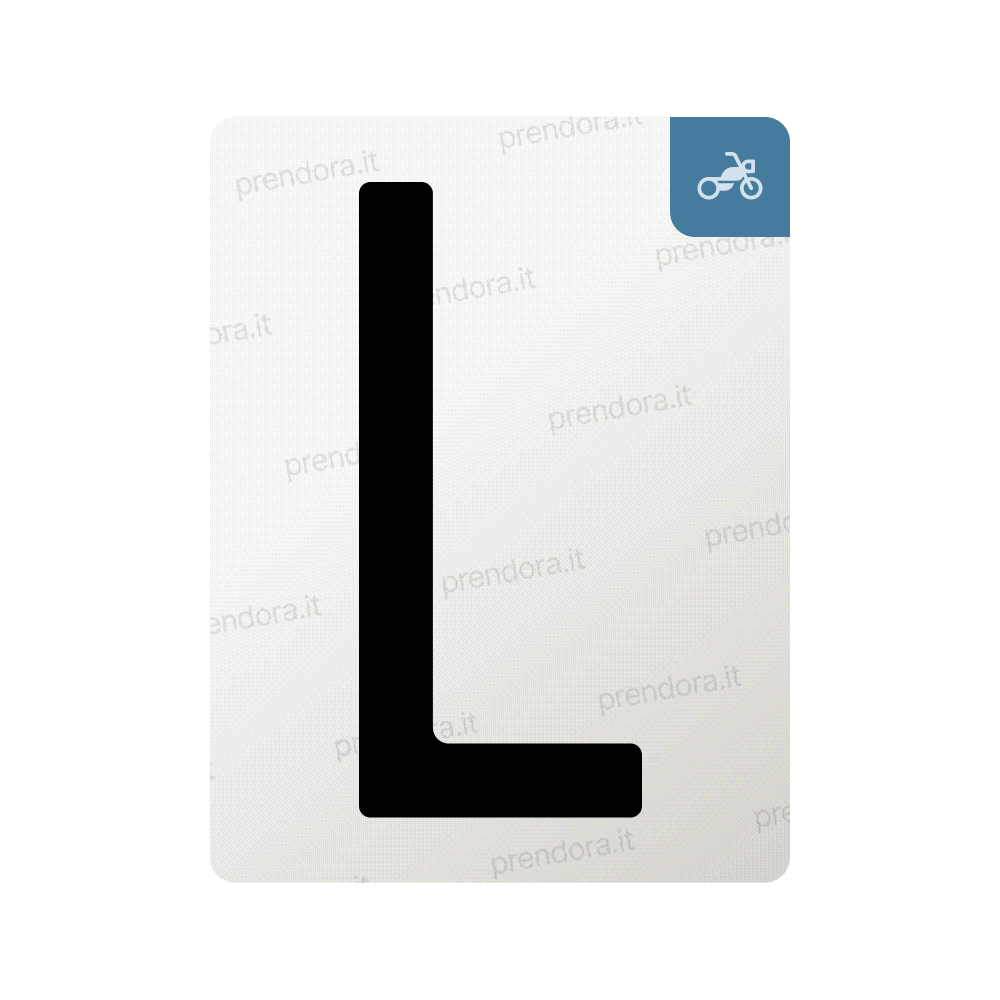Nanofilm for Italy (Moto) license plates - Symbol "L"