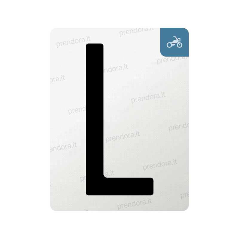 Nanofilm for Italy (Moto) license plates - Symbol "L"