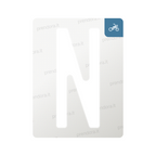 Nanofilm for Italy (Moto) license plates - Symbol "N"
