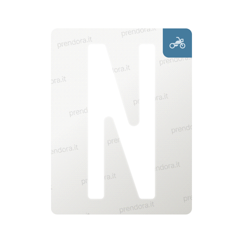 Nanofilm for Italy (Moto) license plates - Symbol "N"
