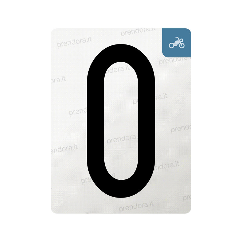 Nanofilm for Italy (Moto) license plates - Symbol "O"