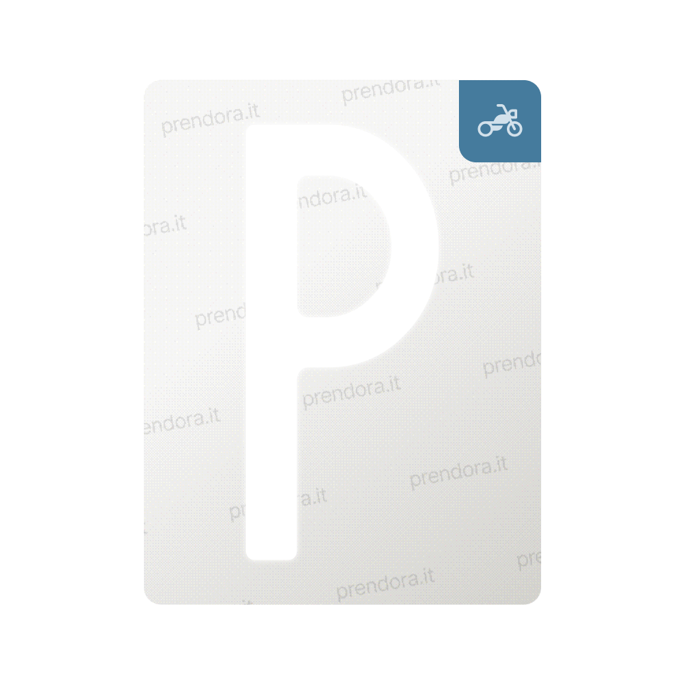 Nanofilm for Italy (Moto) license plates - Symbol "P"
