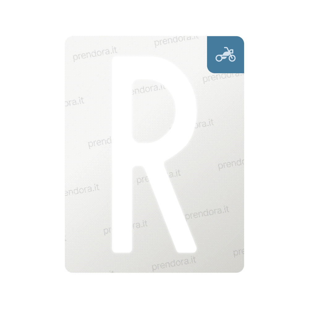Nanofilm for Italy (Moto) license plates - Symbol "R"