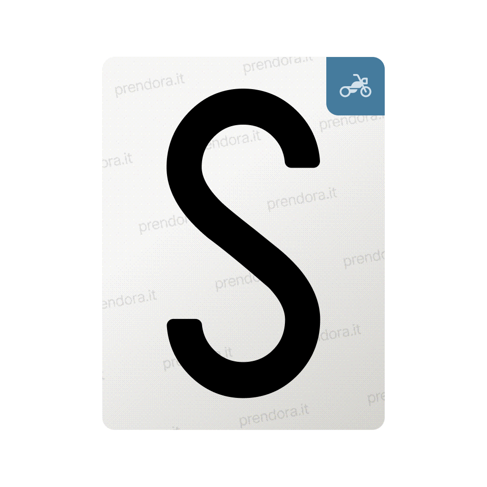 Nanofilm for Italy (Moto) license plates - Symbol "S"