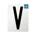 Nanofilm for Italy (Moto) license plates - Symbol "V"