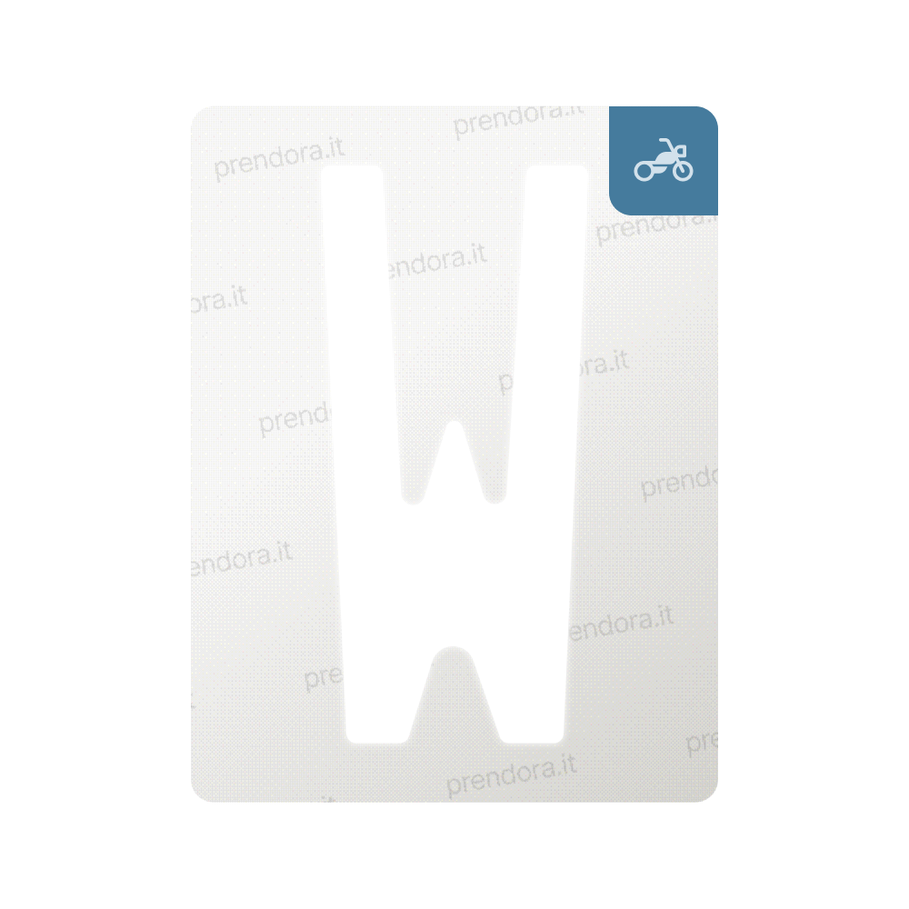 Nanofilm for Italy (Moto) license plates - Symbol "W"