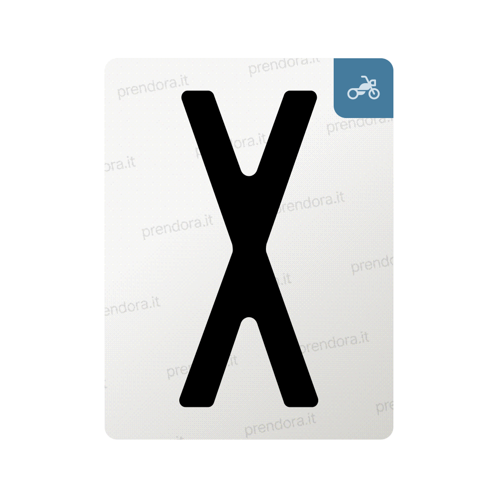 Nanofilm for Italy (Moto) license plates - Symbol "X"
