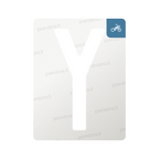 Nanofilm for Italy (Moto) license plates - Symbol "Y"