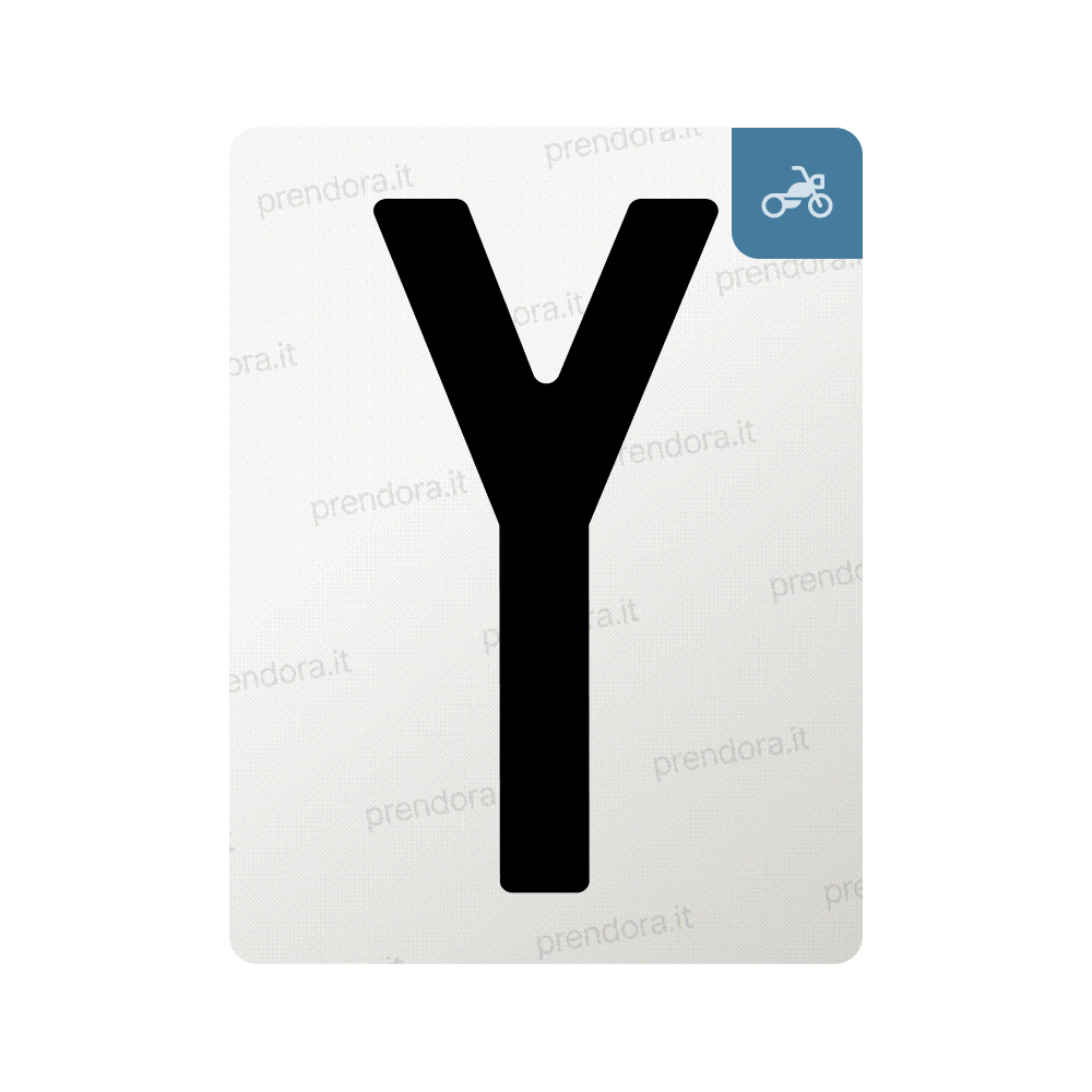 Nanofilm for Italy (Moto) license plates - Symbol "Y"