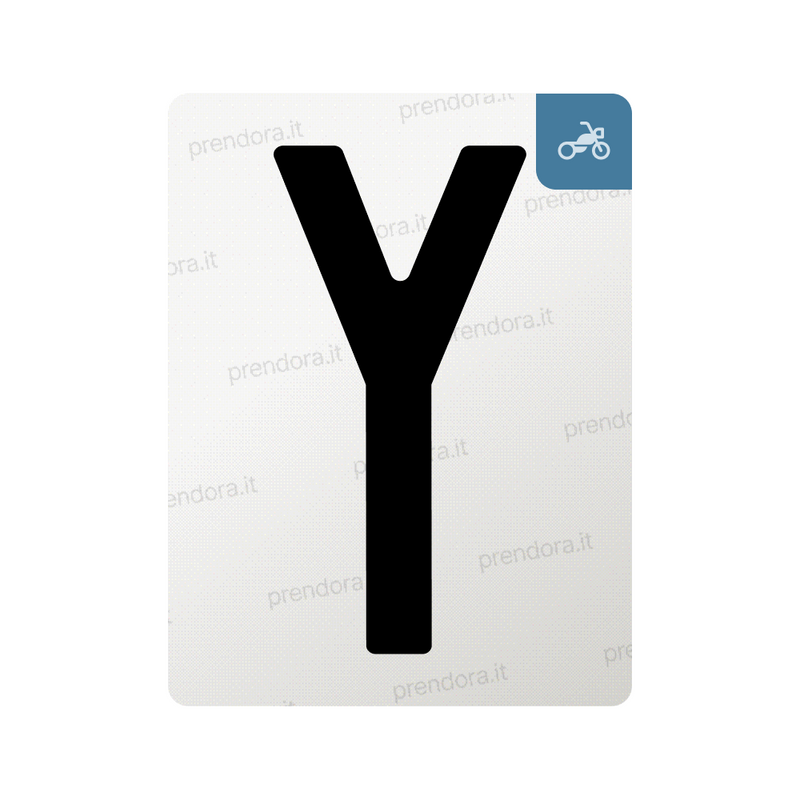 Nanofilm for Italy (Moto) license plates - Symbol "Y"