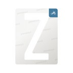Nanofilm for Italy (Moto) license plates - Symbol "Z"