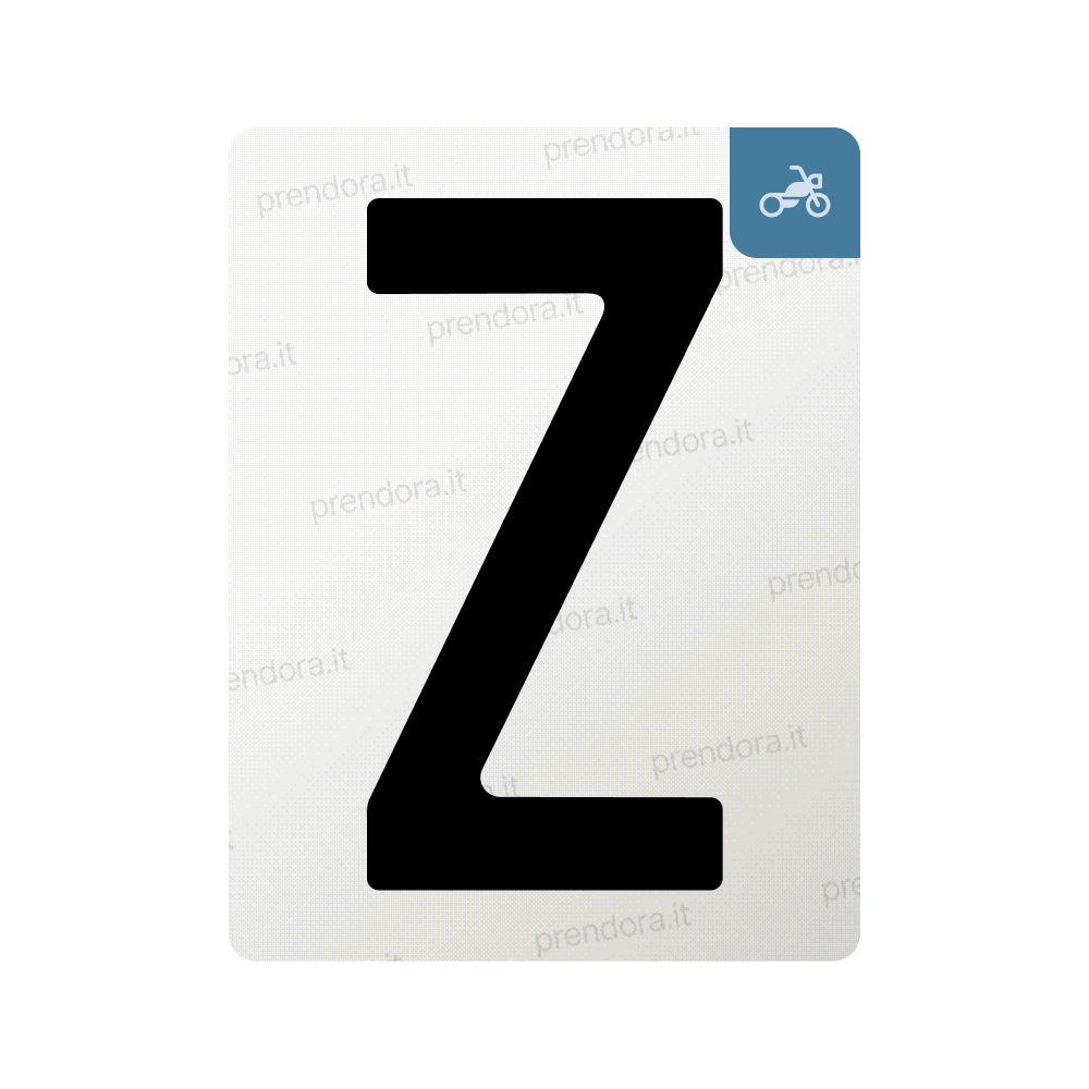 Nanofilm for Italy (Moto) license plates - Symbol "Z"
