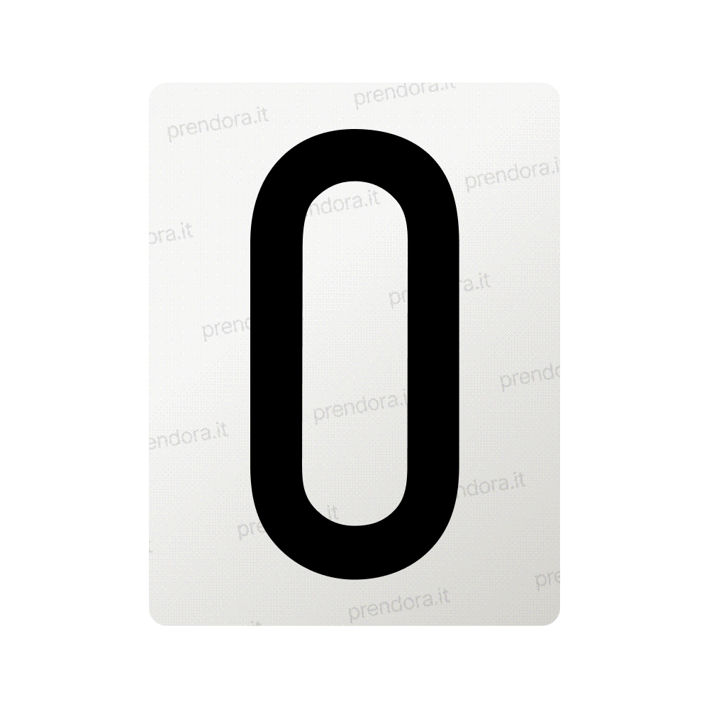 Nanofilm for Italy (Front) license plates - Symbol "0"