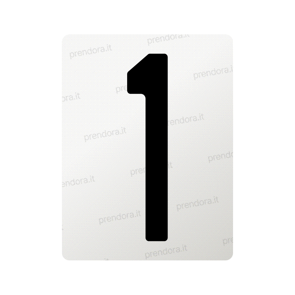 Nanofilm for Italy (Front) license plates - Symbol "1"