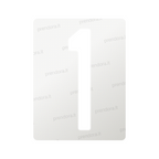Nanofilm for Italy (Front) license plates - Symbol "1"