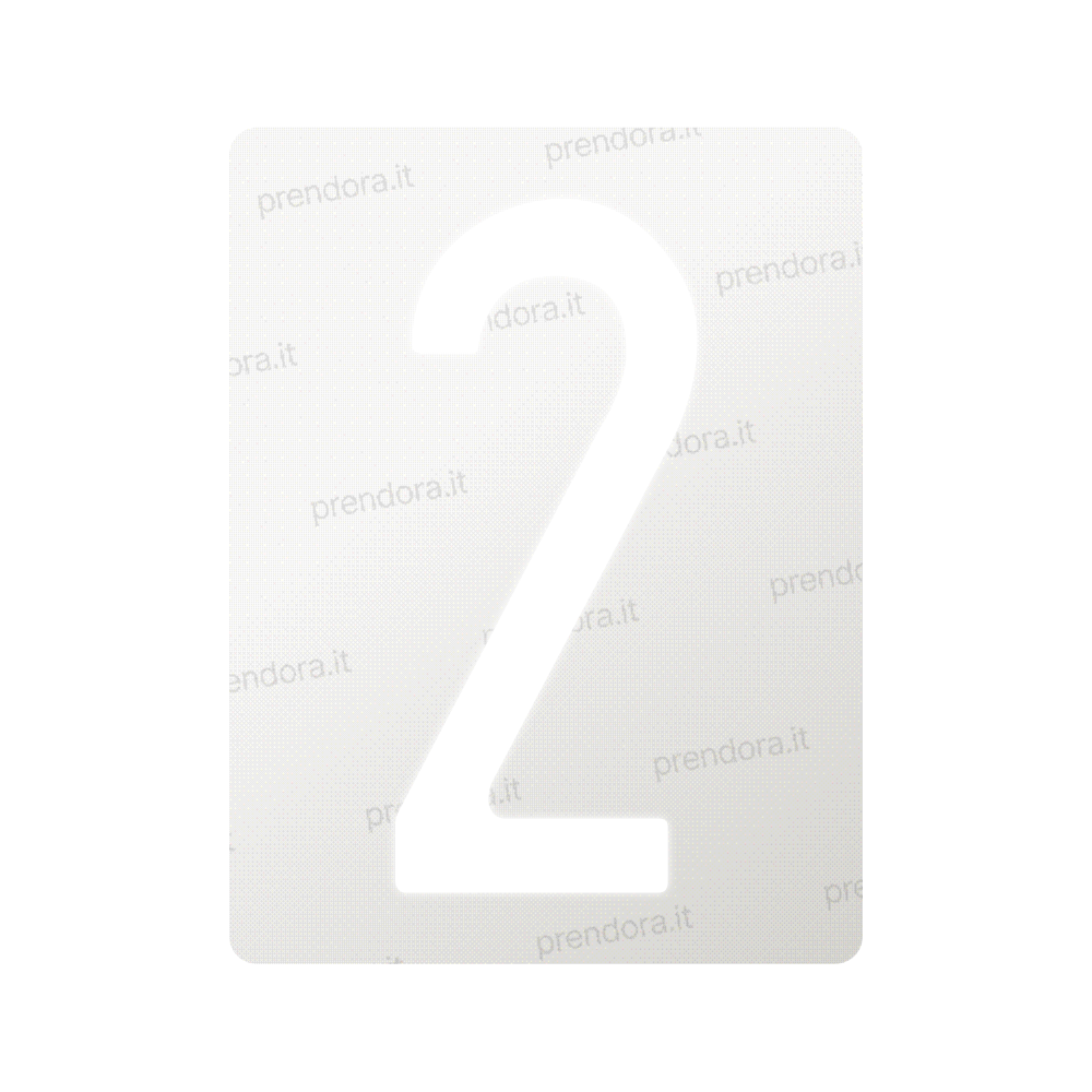 Nanofilm for Italy (Front) license plates - Symbol "2"