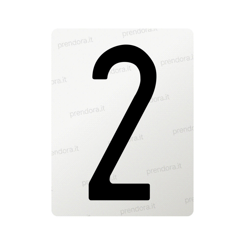 Nanofilm for Italy (Front) license plates - Symbol "2"