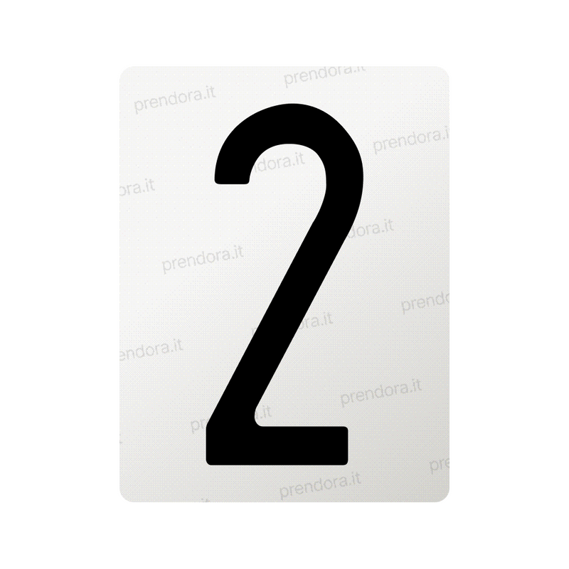 Nanofilm for Italy (Front) license plates - Symbol "2"